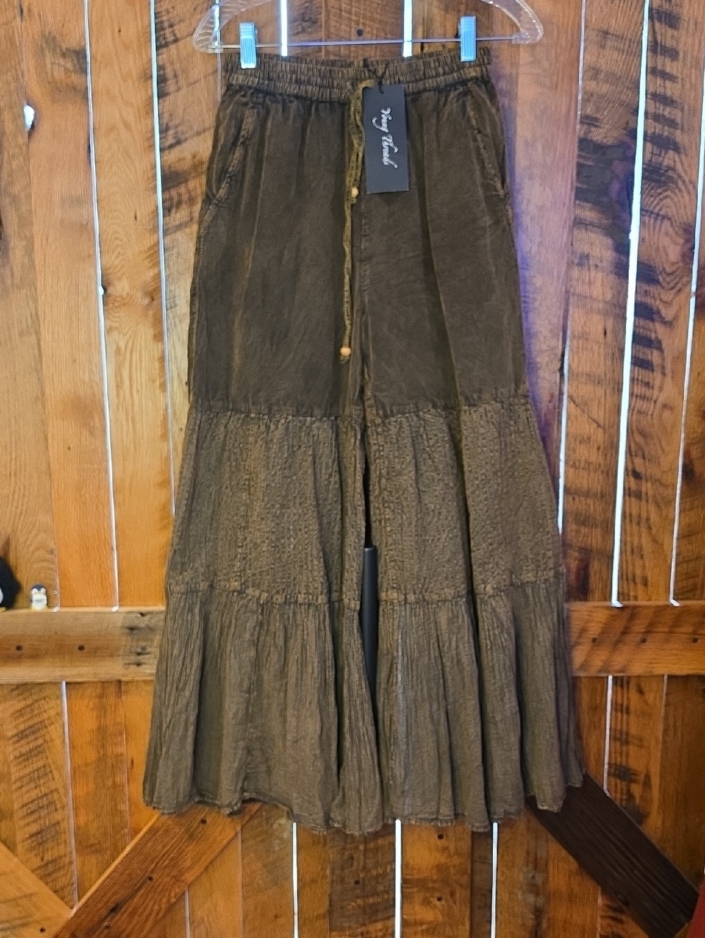 206p Young Threads Tiered Pants with Drawstring Waist
